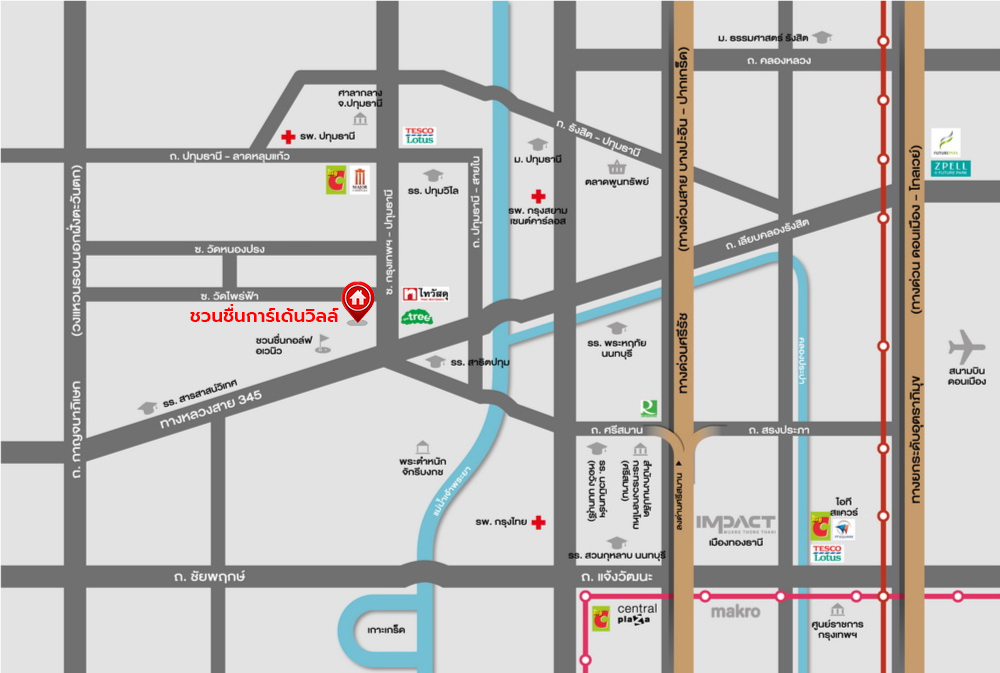 บ้านมือสองตกแต่งใหม่ โครงการ ชวนชื่นการ์เด้นวิลล์ ปทุมธานี เนื้อที่ 93.20 ตร.ว. พื้นที่ใช้สอย 250.39 ตร.ม. ฟังก์ชัน 3 ห้องนอน 3 ห้องน้ำ 2 ห้องอเนกประสงค์ จอดรถได้ 2 คัน บนทำเลแห่งการเดินทาง โครงการติดถนนใหญ่ เชื่อมต่อถนน307, ถนนสะพานนนทบุรี-บางบัวทอง, ถนนราชพฤกษ์ และใกล้จุดขึ้นทางด่วน "ศรีสมาน"